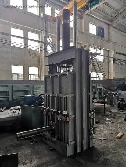 Cheap Price Huahong Waste Paper Cardboard Pet Bottle Plastic Vertical Baler Recycling Machine