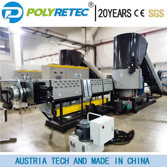 LDPE PP PE Film Plastic Granulator Machine for Waste Film Raffia Jumbo Bag