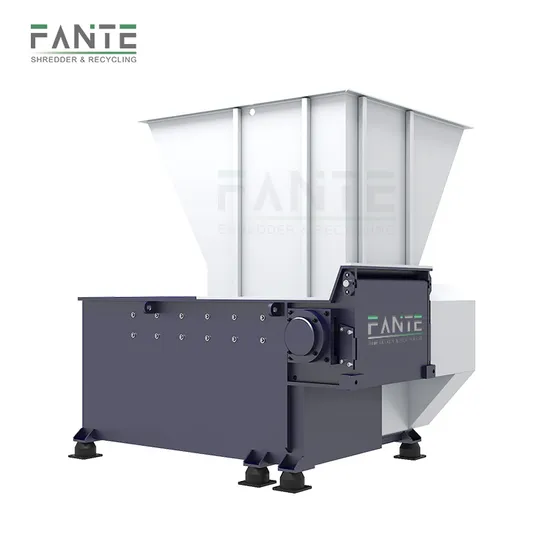 Fante Rigid Plastic Lump PE PP PVC Pipe Blue Barrel Single Shaft Shredder