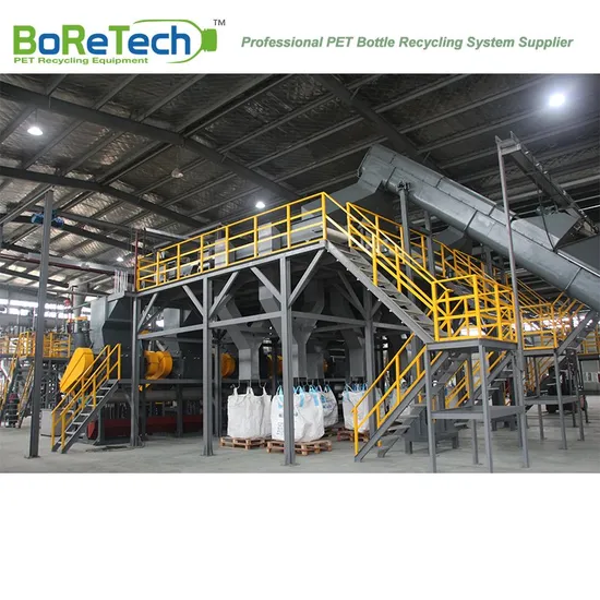 Waste Pet Bottles Hot Washing Recycling Production Equipment