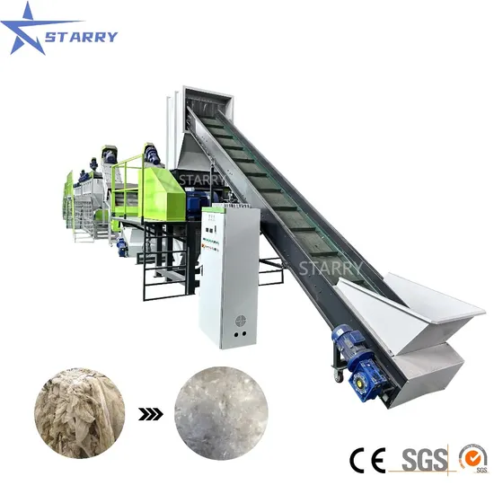Plastic PP PE LDPE Films Woven Bag Recycling Washing Machines