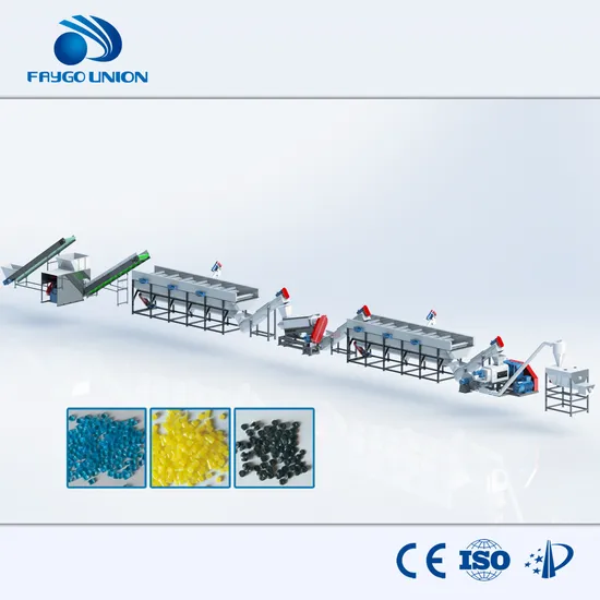 PE PP Film Pet Bottle Waste Plastic Crushing Washing Recycling Line Machine