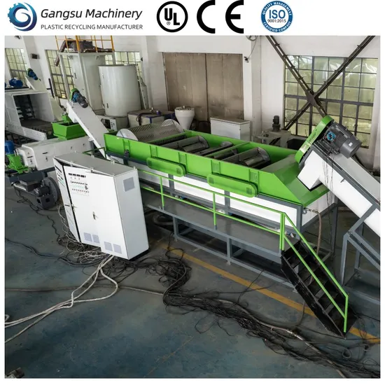 Waste PP/PE/LDPE Woven Bag Jumbo Bag Crushing After and Sorting Metal Recycling Washing Line