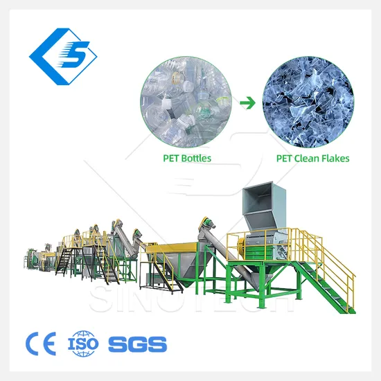 500-3000 Kg/H Factory Price Plastic Pet Bottles Recycling Line/Pet Crushing Line From Dirty Bottles to Clean Pet Flakes