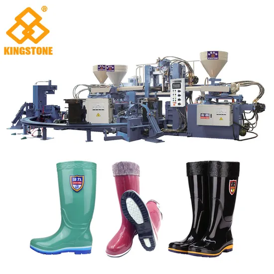 Automatic Rotary Two Colours Plastic Gumboots Making Machine