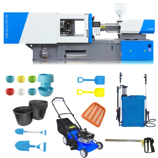 Haichen Hydraulic Plastic Garden Tool Injection Molding Machine with Plastic Mould Manufacturers