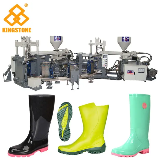 Automatic Rotary Two Colour Plastic Rain Shoe Injection Molding Machine