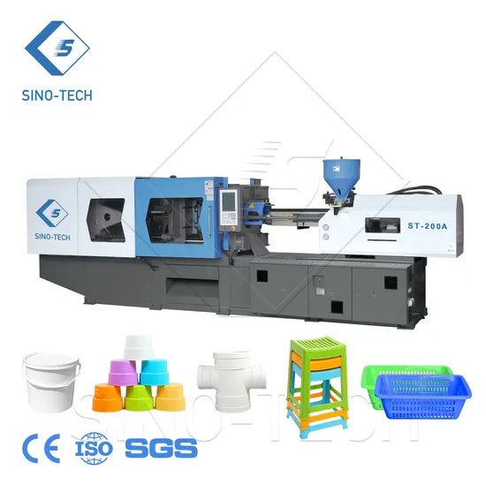 500 550 Ton High Quality Horizontal Servo Motor Injection Machine for Plastic Bucket Chair Crate Making