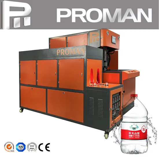 Pm-5L-2 Semi Automatic 3L 5L 10 Liters Mineral Water Pet Stretch Blow Moulding Machine