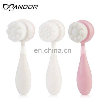 Eco Friendly Korean Facial Cleansing Brush With Silicone Massage Brushes For Deep Cleaning