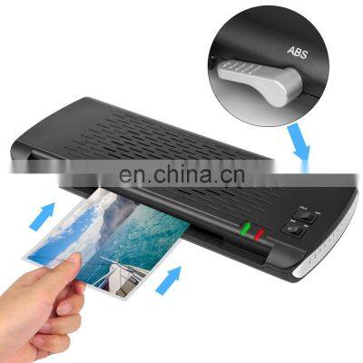 Factory Hot Sales A4 A5 A6 4 Rollers Mica Plate Automatic Cold And Hot Manual Laminator Film Machine