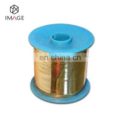 2.5mm Gold Line Metalized Hologram Tear Tape for Cigarette Box Packaging