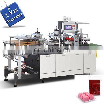 PCL450 PET Plastic Clear Clamshell Candle Wax Melts Tray Container thermoforming Machine