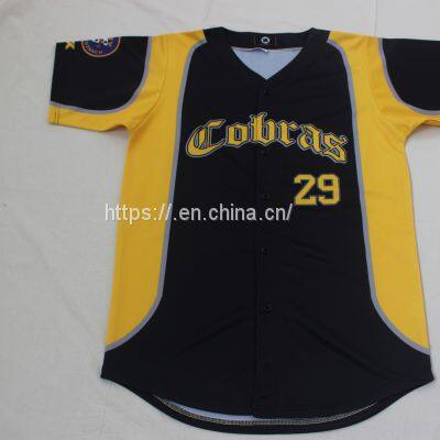 Sublimated Baseball Jersey Customized 100% polyester Made.