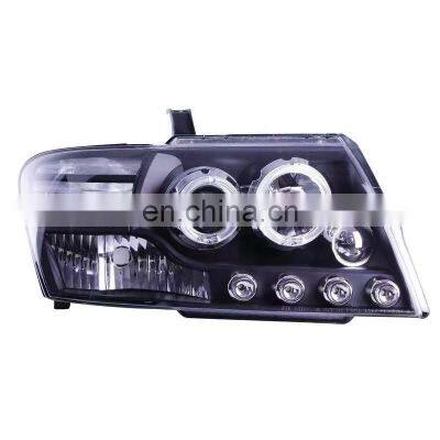 Hot sale upgrade led angel eyes headlamp headlight for Mitsubishi Pajero V73 V77 head lamp head light 2000-2012