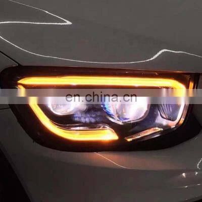 upgrade to 2022 style full LED headlamp headlight with scanning function for mercedes benz GLC W253 head lamp 2016-2022