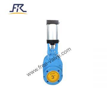 Pneumatic Operated Double Disc Type Ceramic Lined Gate Valve for fly ash system