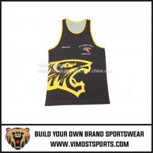 2022 Customized Sublimation 100% Polyester Singlet of Round Neck