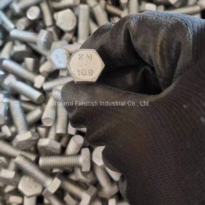 DIN 933 Full Thread Hex Head Bolt Fasteners Dacromet Coating For Farming Silos