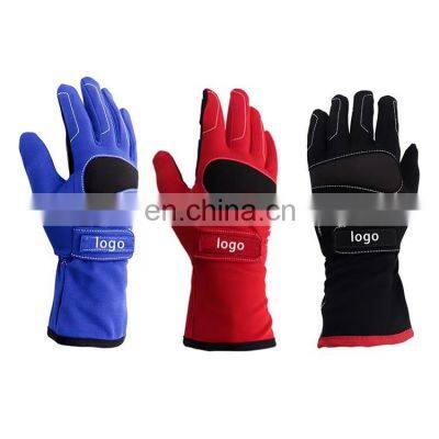 Custom All Weather Breathable Fireproof Nomex Auto Car Sports F1 Go Kart Racing Gloves For Adult Youth