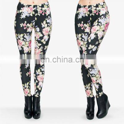 Custom design sublimation printing gym fitness ladies Legging girls Black Python Print Leggings for women