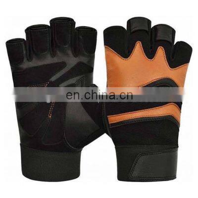 Custom Design Wholesale Price High Quality Gym Leather Print Weight Lifting Gloves