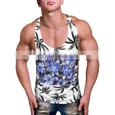 High Quality Wholesale Price Custom Printed Men Singlet 100% Cotton Gym Training Tank Top Singlet For Men