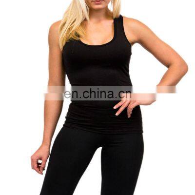 Custom Design Printed Gym fitness yoga Sexy ladies singlets tank top gym one color pure cotton singlet for women girls