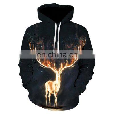 Fleece Full Dye Jumper Sweatshirts 3D Sublimation printed custom logo 100% polyester men hoodies