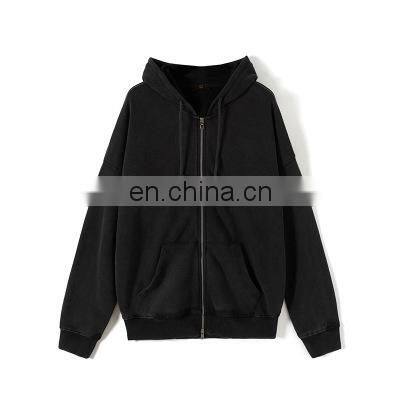 Wholesale High Quality Plain Hoodies Sweatshirt Unisex Hip Hop Oversized Custom sweater French terry