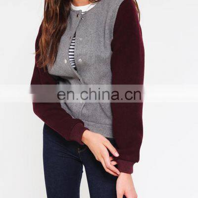 Style Fashion Lady Baseball Varsitry Bomber Jacket