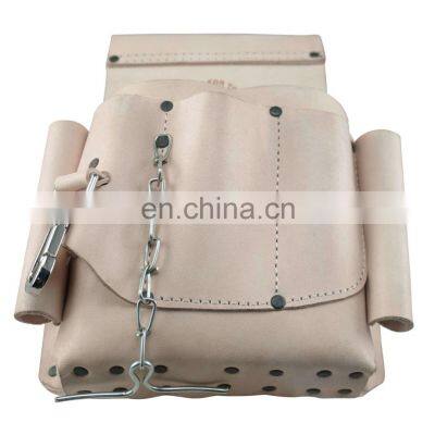 High Quality Cow split leather electrical tool pouch bag waist carpenter tool pouch bag with pocket