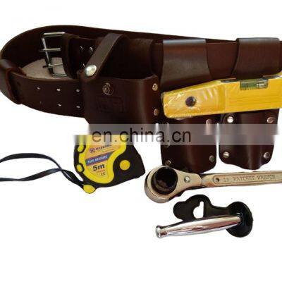 Scaffolding Leather Tool Belt Pouch Scaffolding Tool pouch Set with Tool Holder for Level Spanners Hammer
