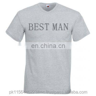 Light Gray Hot Selling Puff and Digital 3D Raised Printing your Logo 100% Cotton Custom T-Shirt For Men