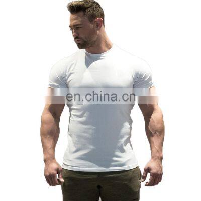 Gym Training Wear Men Workout Best Quality Gym T Shirt Hot Sale 94% Cotton 6% Elastane Blank Slim Fit T Shirts
