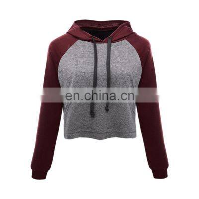 Slim Short Women Hoodie crop top hooded shirt