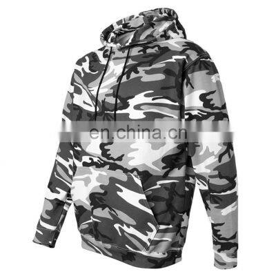 Camouflage Cotton 330Gsm Soft Cotton hoodie for men with kangaroo pocket white camo hoodies sweatshirts