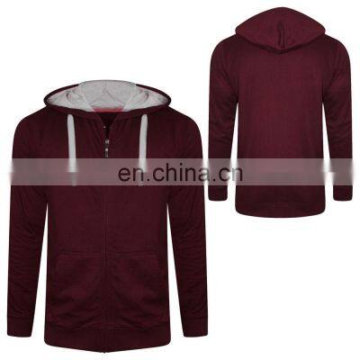 Custom Embroidered Logo Hoodie Men 100% Cotton Organic Oversized Pull Over Hoodies