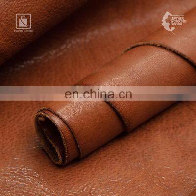 1.4 mm Thickness Natural Vintage 20 sqft Full Grain Vegetable Tanned Genuine Leather Supplier