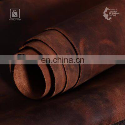1.5mm Thickness Matte Surface Luxury Vegetable Tanned Corrected Grain Genuine Buffalo Leather