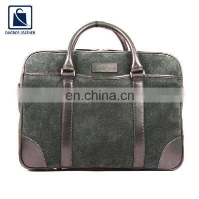 Leading Supplier of Cotton Lining Anthracite Fitting Luxury Fashion Designer Men Genuine Leather Office Bag