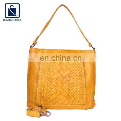 New Collection of Fashion Style Swiss Cotton Lining Unique Design Stylish Look Genuine Leather Handbag for Women