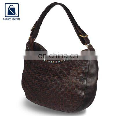 Light Weight Genuine Leather Material Made Women Handbag from Top Listed Manufacturer