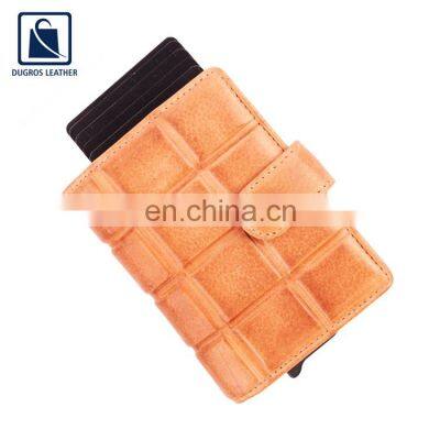 Wholesale Quantity Supplier of Snap and Loop Closure Type Genuine Leather Card Case Holder at Competitive Price