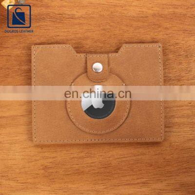 Unique Design Attractive Pattern Stylish Fashion Genuine Leather Airtag Card Case Holder for Bulk Purchase