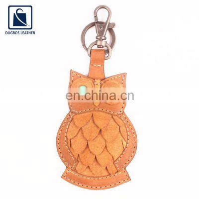 Anthracite Fitting Matching Stitching Best Selling Wholesale Luxury Genuine Leather Key Ring/ Key Chain Manufacturer