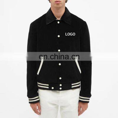 100% Polyester Satin Varsity Bomber Baseball Winter Jacket Woodland Men Jacket