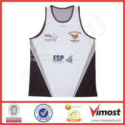 Men's Customized Sublimation Running Singlet of Round Neck