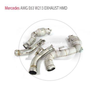 Exhaust Manifold Downpipe for Benz AMG E63 W213 Car Accessories With Catalytic converter Header Without cat pipe whatsapp008618023549615