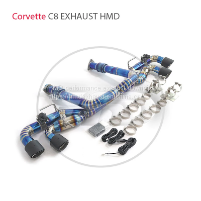 HMD Titanium Exhaust System Performance Catback For Chevrolet Corvette C8 Valve Muffler With X Racing Pipe Car Accessories Whatsapp008618620953846